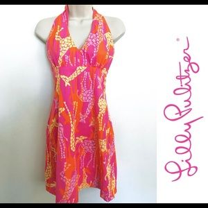 Lily Pulitzer Giraffe Halter Dress Size 4